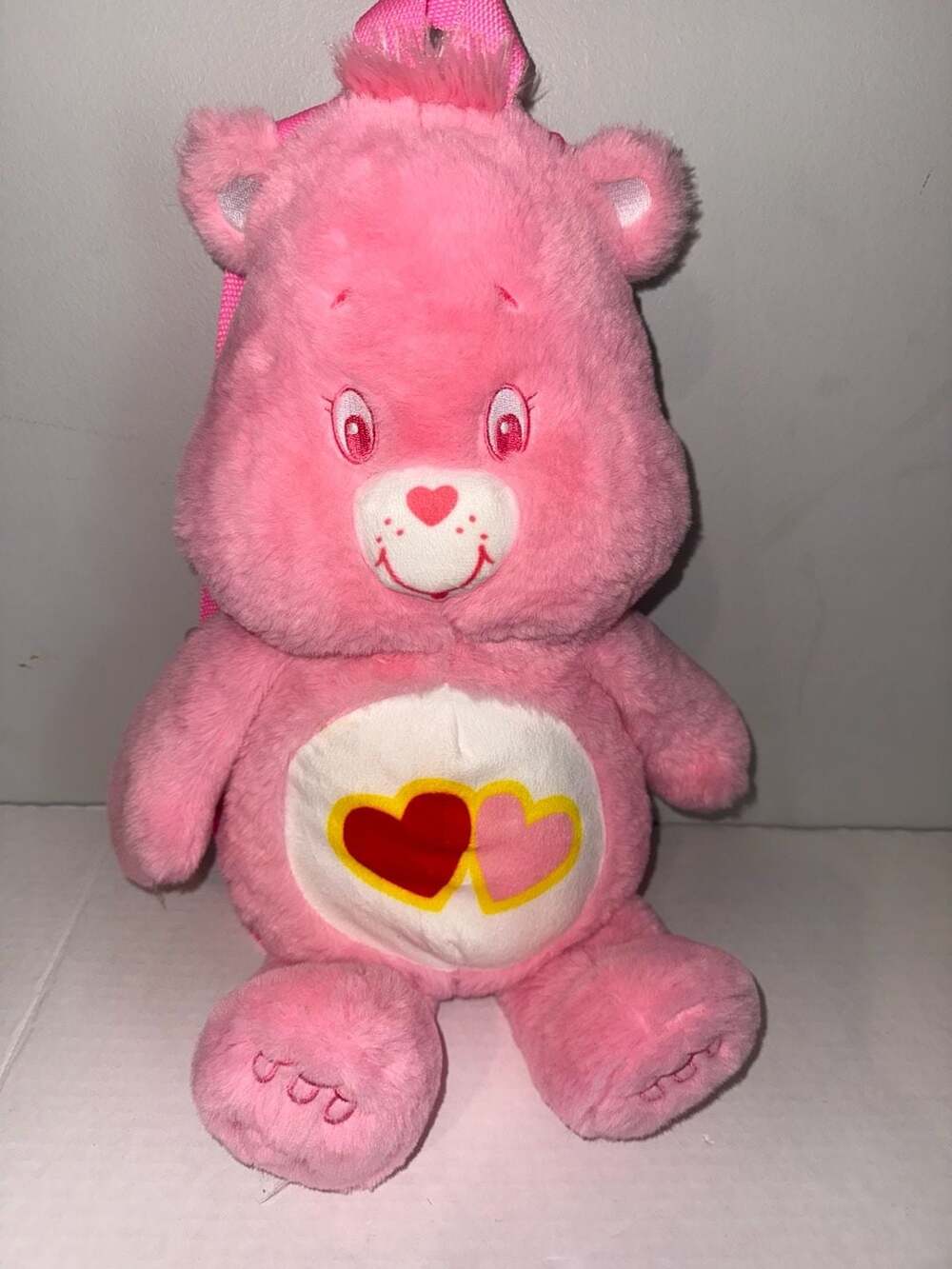 Care Bears Love-a-Lot Bear Pink Plush Backpack 18"